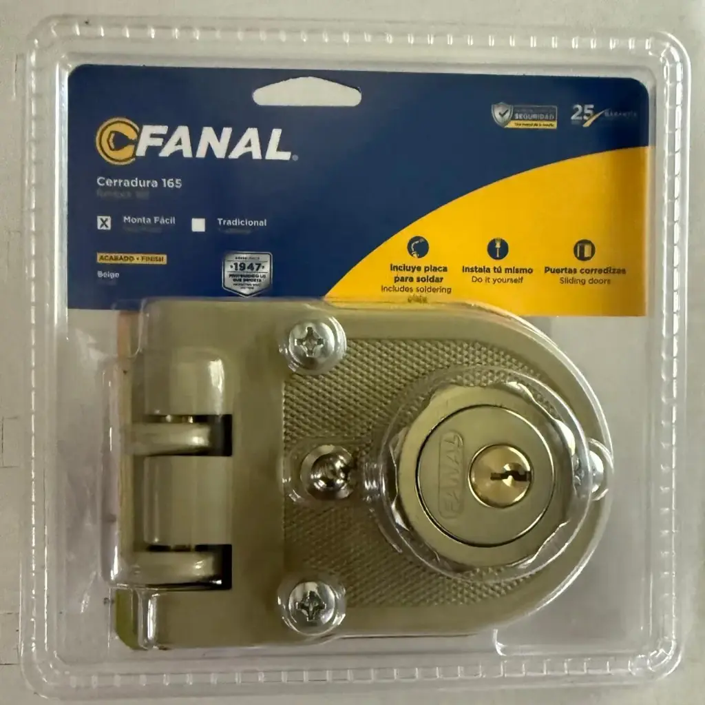 Cerradura Pico Lora Beige Derecha Soldable Blister FANAL