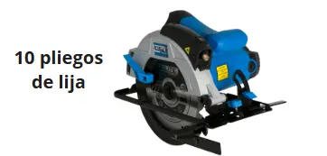 [CCHS16LIjas] Combo Sierra Circular 7-1/4" 1550W+ 10  Pliego Lija DW